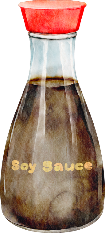 watercolor soy sauce